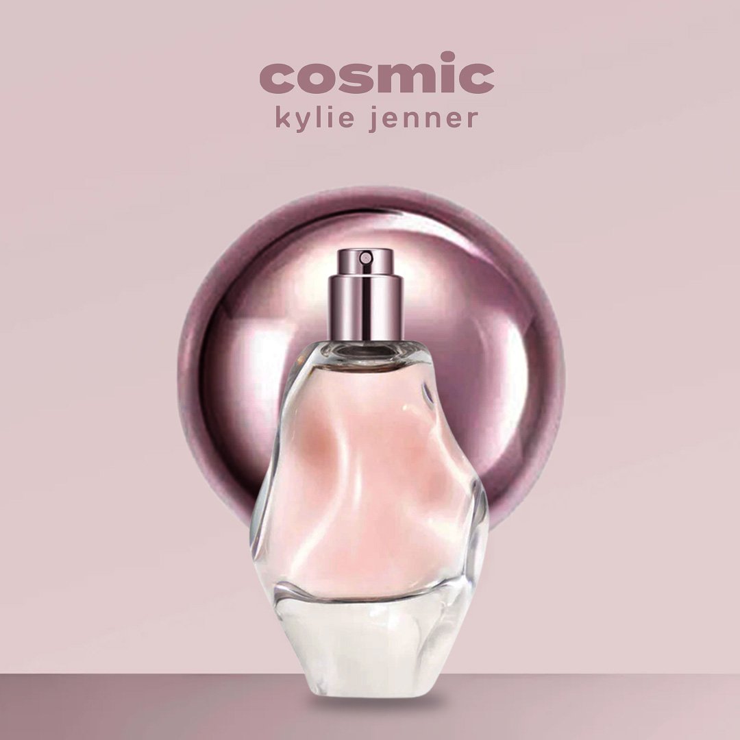 Cosmic bottle against a sculptural pink backdrop
